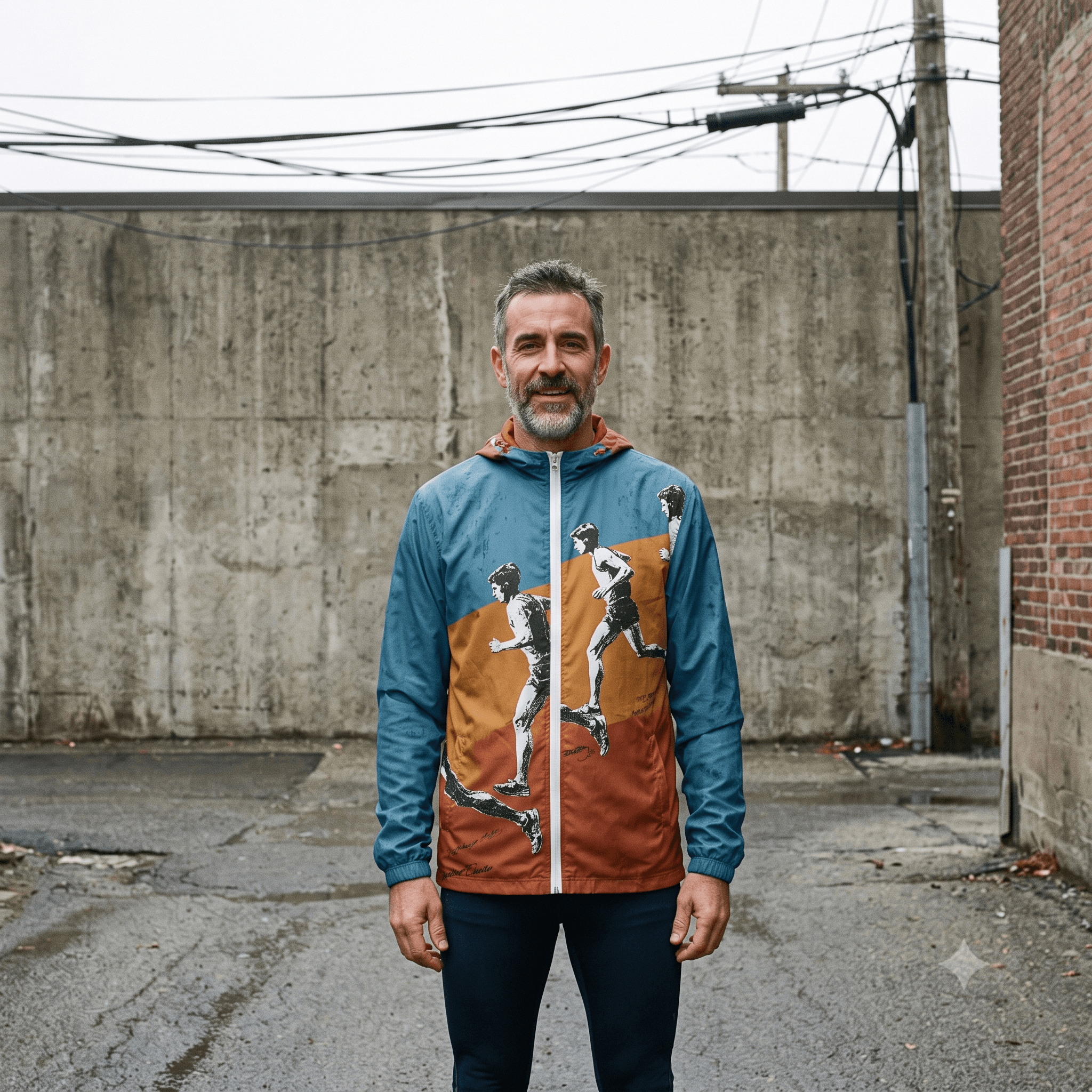 Athlete wearing the new ember-tone jacket